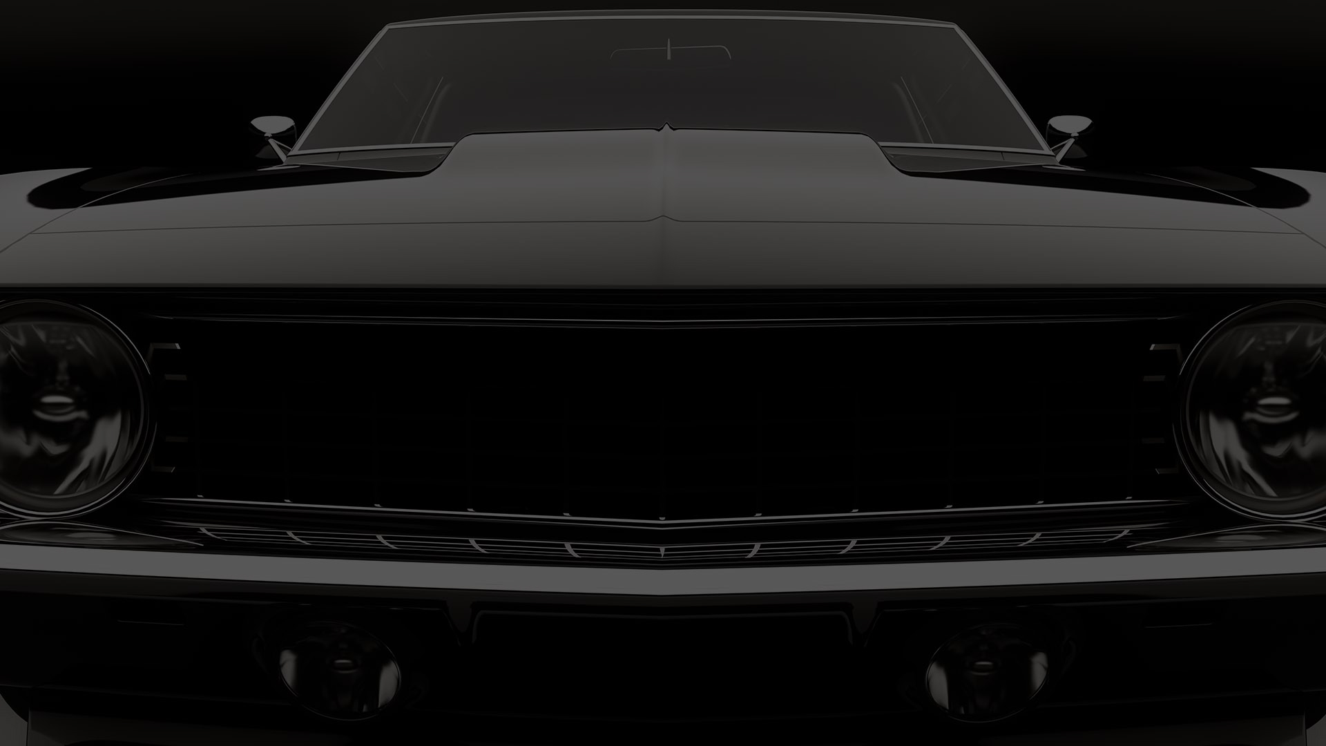 Classic car front end behind the ESM Spartan Garage mark